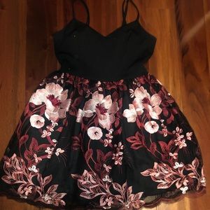floral embroidered dress